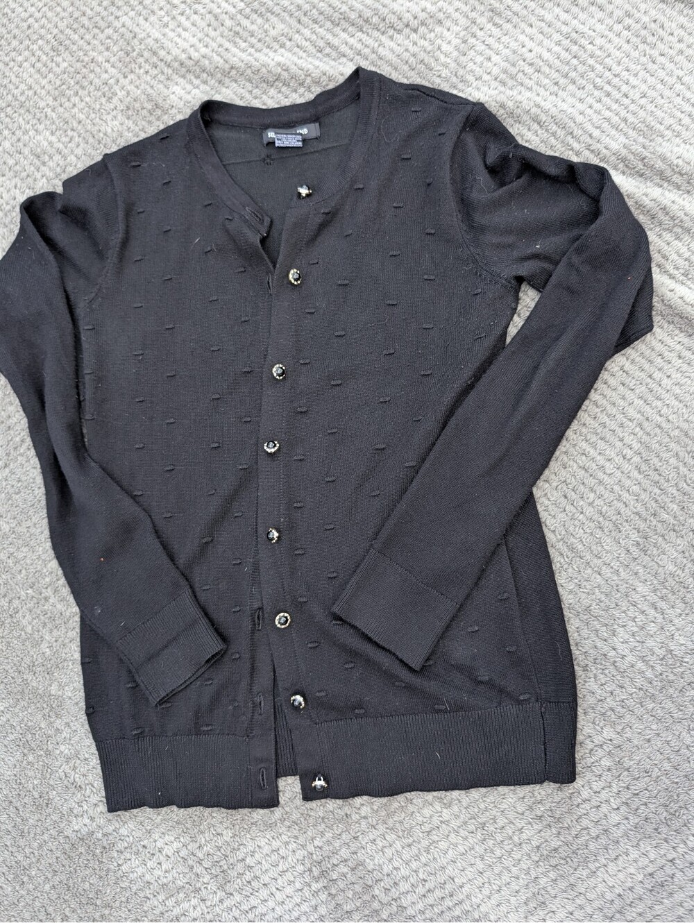 Select & Trend Women's Black Button Up Cardigan Sweater Size Small